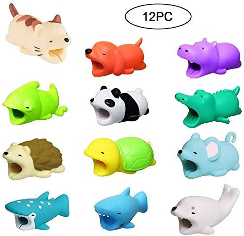 Lucaswang Cable Bite, USB Cable Protector Cute Animal Charging Cable Saver for iPhone, iPad, and iPod USB Cords Sleeves