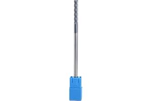 6mm HRC50 4 Flute, Extra Long Carbide End Mill Cutter, with 150mm Shank for CNC Milling Machines, Silver