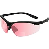 Calabria 91348 Pink FL-41 Tinted BiFocal Reading Safety Glasses Fluorescent Light Sensitivity Outdoors Indoors Photophobia
