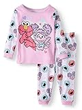 Sesame Street Elmo and Abby Cadabby 2 Piece Sleepwear Pajama Set,Pink,12 Months