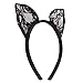 Wowlife Bunny Rabbit Ears Sexy Rabbit Ears Lace Mask Veil Headband Supply for Nightclubs & Masquerade & Halloween & Christmas (Style 02)
