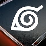 Naruto White Leaf Logo Manga Anime White Silhouette Car Window Vinyl Sticker Decal