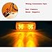 NPAUTO Partszone 10Pcs Amber Side Marker Lights Double Bullseye 10 LED Trailer Clearance Light Bulls Tiger Eye for Truck RV Boat Camper Trailers