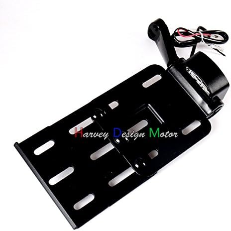 Collapsible LED Side Mount License Plate Bracket For Harley Sportster XL 04-UP