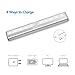 USB Rechargeable Closet Lights Motion Sensor 10 LED Portable Wireless Light Bar Cabinet Kitchen Wardrobe Night Light with Magnetic Strip Stick-on Anywhere ( Pack of 3)
