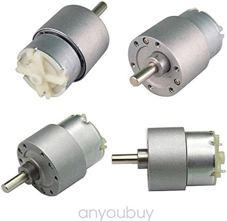 Pigup 3.5RPM/15RPM/60RPM Miniature DC 6V 37GB500 High Torque Gear Motor Metal Electronic 6x37mm Reduction Motor