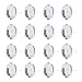 NBEADS 500 Pcs Silver Color Brass Ear Stud Components Bezel Settings Blank Peg & Post Earring Findings Nickel Free for DIY Earring Making