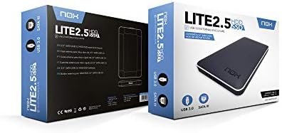 Nox Lite 2.5 - Caja externa para disco duro SATA, color negro: Amazon.es: Informática