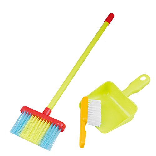 playgo My Cleaning Tools Set 3Pcs Housekeeping Broom Mini Brush & Mini Shovel Dustpan Children | Toy Cleaning Supplies That Work! Montessori Housekeeping Tools That Fit Into Kid's Hands
