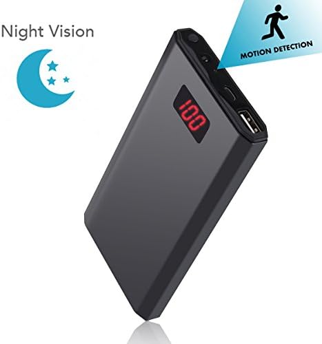 Hidden Cameras Power Bank 1080P HD Spy Cameras 10000mAh Portable Charger for Spying