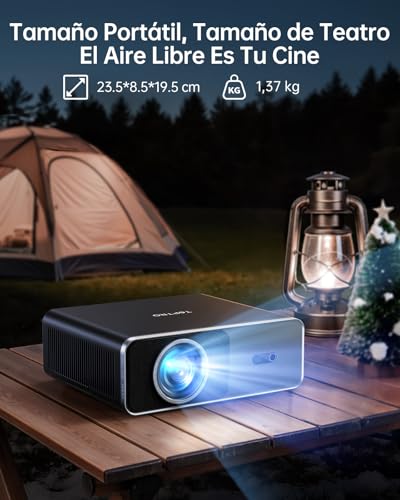 Projector 4K【Integrated Official App/Dolby】 1000ANSI Smart Projector Compatible with Netflix AI Auto Auto/Keystone, Projector1080P Native WiFi 6 Bi-directional BT5.2 Zoom 50% for Home/Outdoor Cinema