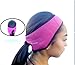 USA MADE-Ponytail Headband for Smaller Heads Extra Fleece in Ear Area-WARM!