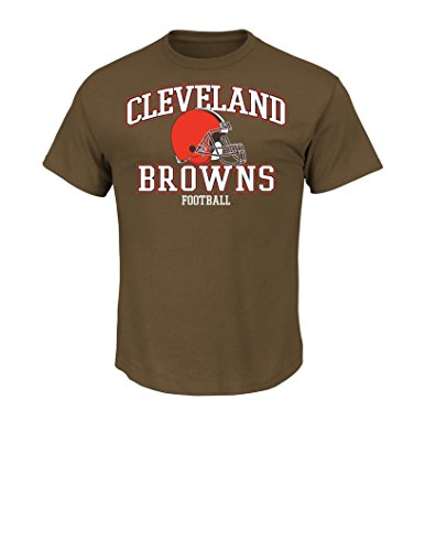 NFL Cleveland Browns Men's Greatness Short Sleeve Basic Tee, XX-Large, Classic Brown