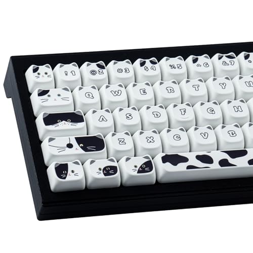 Black and White Cat Keycaps