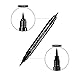 Evermarket Automatic Dual Ended Eyebrow Pencil,Waterproof Automatic Makeup Cosmetic Stylist Definer Brow Liner (Eyeliner, Black)