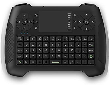 AVATTO i8G 2.4G Wireless Mini Keyboard and Mouse with Touchpad USB Rechargeable for Smart Tv , Android TV Box , IPTV , Raspberry Pi , Laptop PC , PS3 ( Color Black )