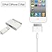 Lightning 8 Pin Female to 30 Pin Male Adapter for iPhone 4/4S iPod Touch 4, Works with Docking Stations to Charge Only, No Audio - White
