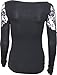 Spiral - Womens - Waisted Corset - Shoulder Lace Top Black - L