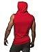 Jed North Men's Bodybuilding Fitted Sleeveless Tapered Zip Hoodie