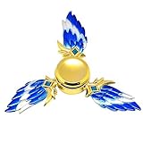 Wensltd Aluminium Alloy Tri-Spinner Fidgets Toy Stress Reducer Relieve Anxiety and Boredom (Dark Blue) (Dark Blue)