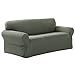 Maytex Pixel Ultra Soft Stretch Sofa Couch Furniture Cover Slipcover, Dusty Olive