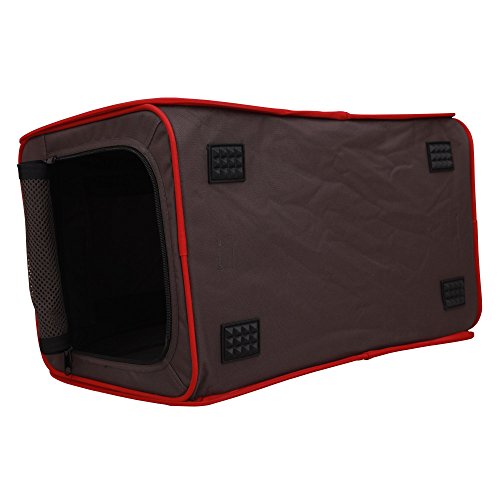 Petsfit Dog Travel Crate,Soft Dog Crate Large,Foldable Fabric Cage With Fleece Mat And Pockect