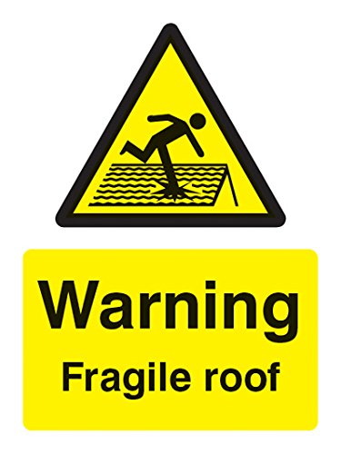 Caledonia Signs 84261E Sign, Warning Fragile Roof