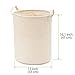 EZOWare Laundry Hamper, Collapsible Clothes Storage Basket for Kids Baby Nursery Bathroom, White, Small