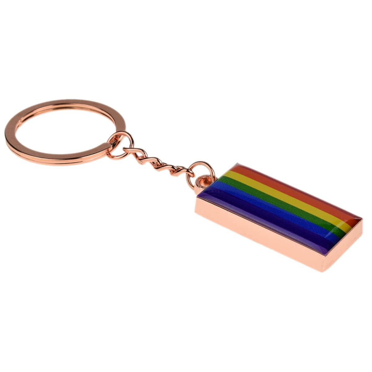 Ashton and Finch Rainbow Rose Gold Keyring Gay Pride LGBT Gifts Presents
