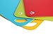 Set of 4 Flexible Cutting Board Mats With Labeled Food Icons - Extra Thick Plastic 2MM Nonslip Antimicrobial Easy To Clean Hanging Boards by Foodie Aid