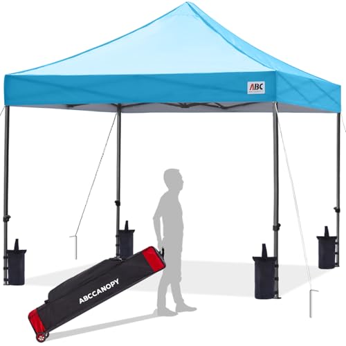 ABCCANOPY Pavillon 3x3 Wasserdicht Faltpavillon Pop-up,UV+,Himmelblau