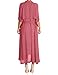 Begonia.K Women's Long Sleeve Chiffon Lightweight Maxi Sheer Duster Cardigan, Melon Red, Medium