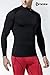 TSLA Men's UPF 50+ Mock Long Sleeve Compression Shirts, Athletic Workout Shirt, Base Layer for Water Sports, BLM Edition Black, X-Large