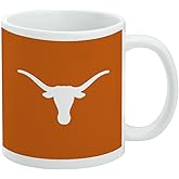 University of Texas Primary Logo Ceramic Coffee Mug, Novelty Gift Mugs for Coffee, Tea and Hot Drinks, 11oz, White