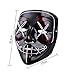 Anroll Halloween Mask LED Light Up Mask for Festival Cosplay Halloween Costume