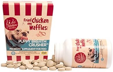 Puppy Breath Crusher By Fidobiotics - Best Dog Breath Freshener - Natural Dog Breath Treat - Helps With Bad Dog Breath