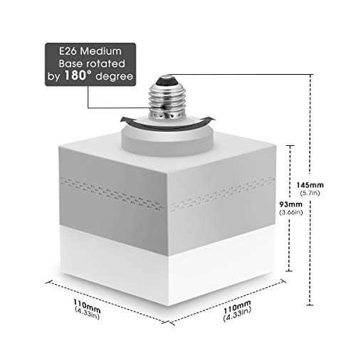 Briignite Garage Light Bulb, 28W LED Square Light Bulb, E26 Medium Base LED Bulb 250W-300W Equivalent, Cool White 6500K 2400LM, Screw in LED Light for Garage, Basement, Workshop, Home Lighting, 2 Pack