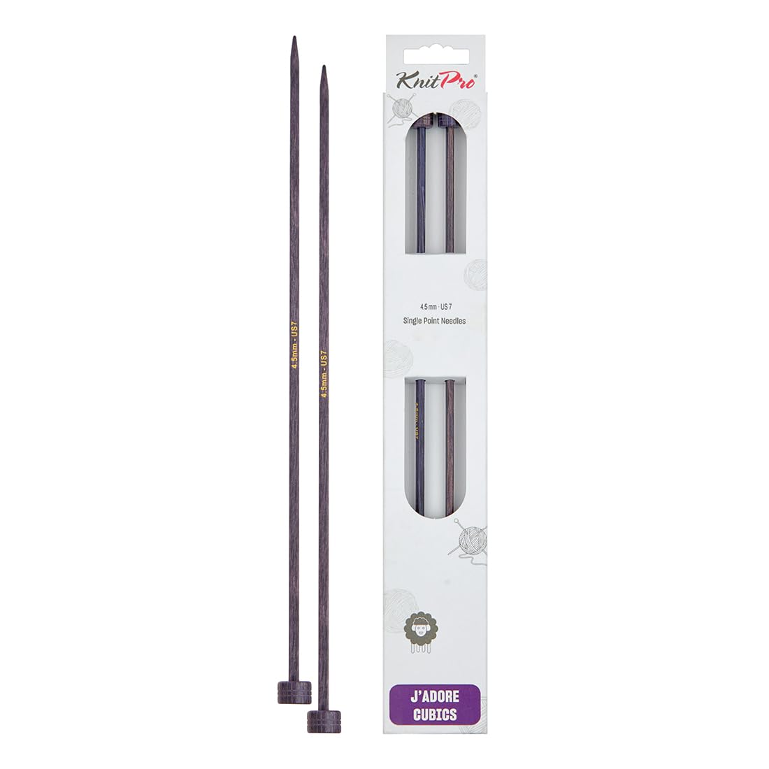 KnitPro J’Adore Cubics Single Pointed Needles 14" (35cm) | 4.50mm