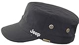 Jeep Unisex Adjustable Military Cap Hat (Black, Free Size)