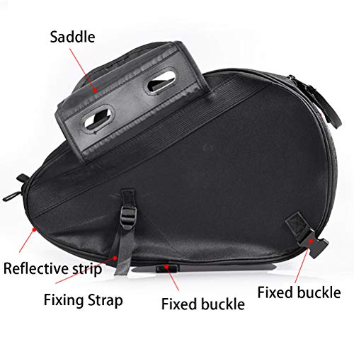 image for Takuey Waterproof Motorcycle Saddle Bag Seat Side Bag 600D Oxford Carb
