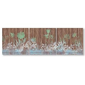 3 Panel Wooden Texture Art Painting Wall Bedroom...