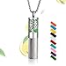 RoyAroma Essential Oil Diffuser Necklace,Aromatherapy Diffuser Tree of Life Pattern Pendant Locket Necklace, Diffuser and Container 2-in-1 Stainless Steel Necklace with 10 Color Pads