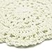 kilofly Small Crochet Cotton Lace Coasters Doilies Pack Set, 4pc, Beige, Round, 4 inch