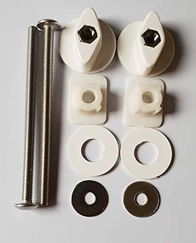 Toilet Seat Replacement Back Nuts Bottom Fixing Bolt, Screw Washers Kit by AAN®