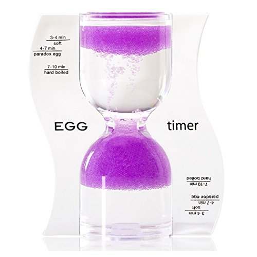 Paradox 10 Minute Egg Timer / Hourglass - Sand Flows from Bottom to Top (Light Purple)