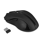 YJM Cordless Wireless 2.4GHz Optical Mouse Mice for Laptop PC Computer +USB Receiver (Black)
