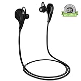 Amoner Bluetooth Headphones V4.1 Wireless Stereo Sport Noise Cancelling Sweatproof Earbuds Earphones Headset with Microphone for iPhone iPad Samsung and other Android Phones
