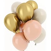 DelightBox 15 new 11 inch BALLOONS party WHITE, BLUSH & GOLD vintage wedding FAVORS prom SHOWER birthday