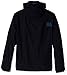 Superdry Men's Technical Pop Zip Hooded Windcheater Jacket, Black/Denby Blue, Large
