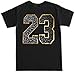 FTD Apparel Men's 23 Cement Print Gold T Shirt - Large Black